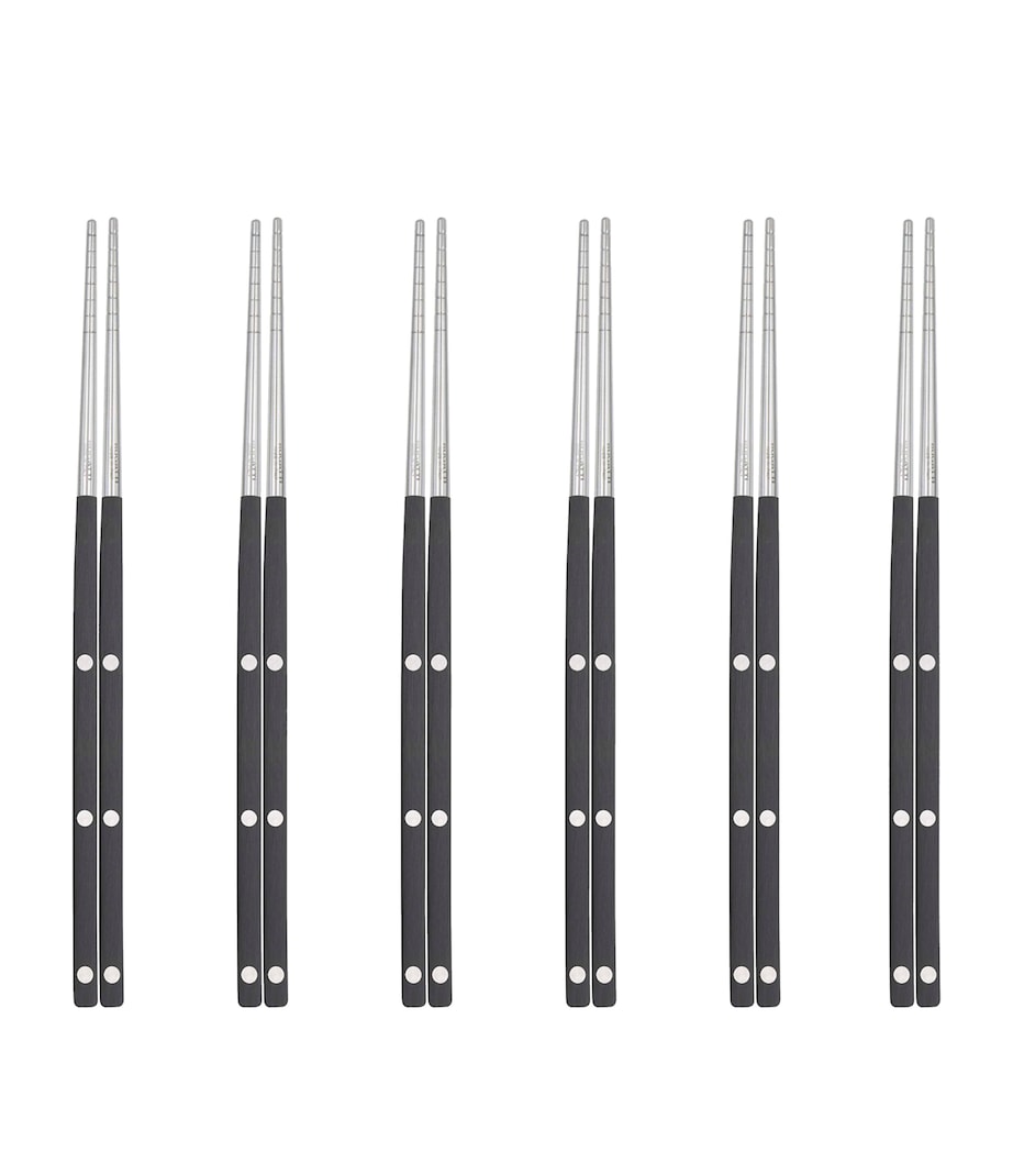 Bugatti Allegra Edelstahl-Essstäbchen Set mit 6 Stück, UK-Version