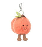Jellycat Amuseables Peach Bag Charm, UK version