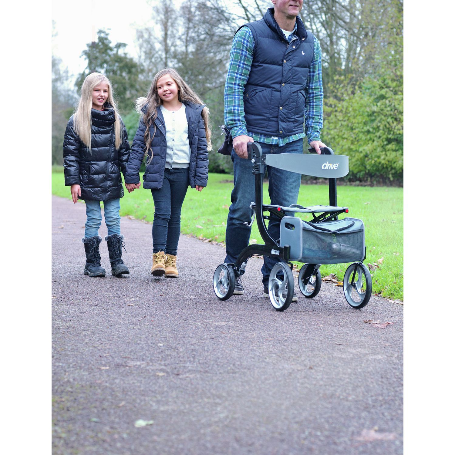 Drive Medical height adjustable folding walking frame - British product