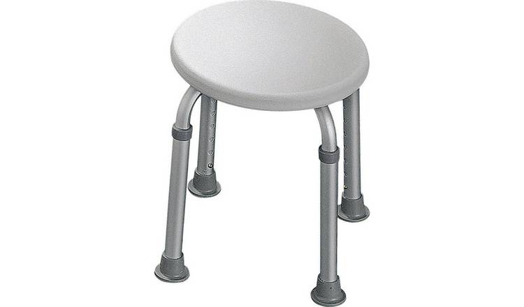 Round Shower Stool - Height Adjustable