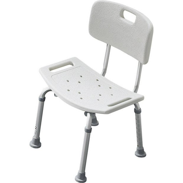 Drive Medical shower seat with backrest adjustable height 51cm - British product