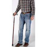 Drive Medical folding walking cane with gel handle adjustable height, UK version