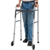 Drive Medical adjustable folding walking frame with wheels - British product