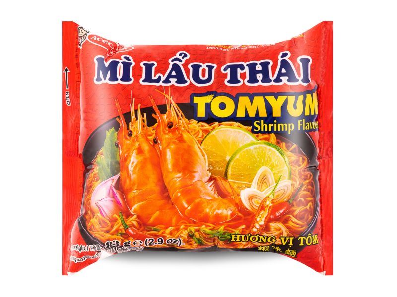 Acecook Mi Lau Thai instant noodles Tom Yum shrimp flavour - British product