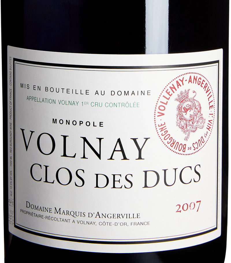 Domaine d'Angerville Volnay Premier Cru 2007 Magnum wine 1.5L - British product