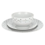 Argos Home grey hearts dinner set 12 piece, UK version