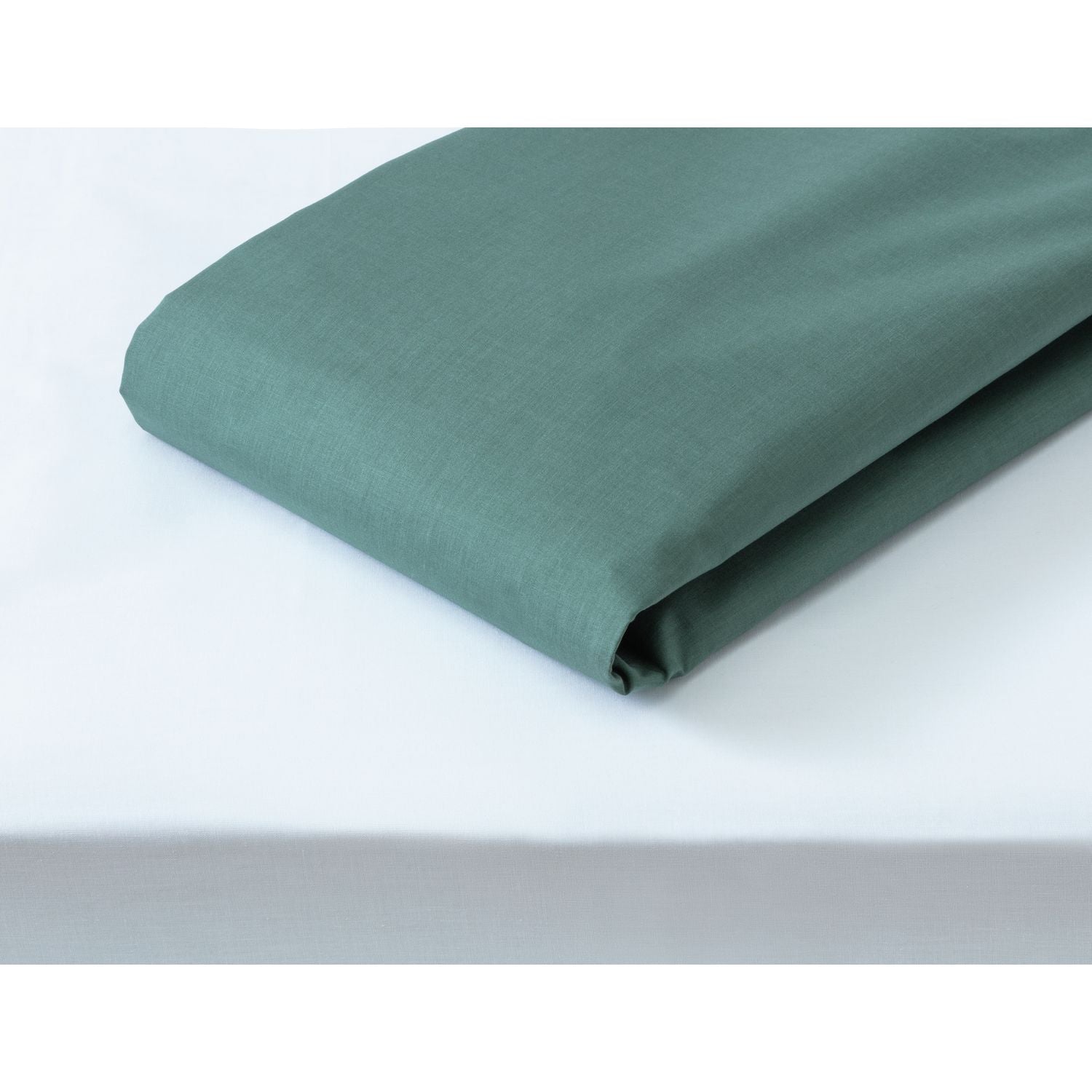 Habitat Cotton Rich 180TC Plain Duck Egg Fitted Sheet-Double