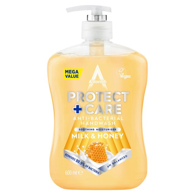 Astonish Protect & Care Anti Bacterial Handwash Milk & Honey   600ml GOODS M&S   