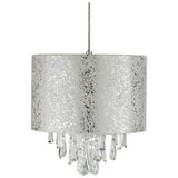 Argos Home silver suede beaded lampshade 30cm, imported from the UK