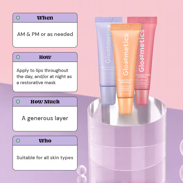 DNR Glossmetics Lip Glaze Kit 3-Pack - British product