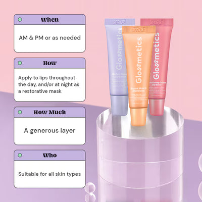 DNR Glossmetics Lip Glaze Kit 3-pakning Leppemaske