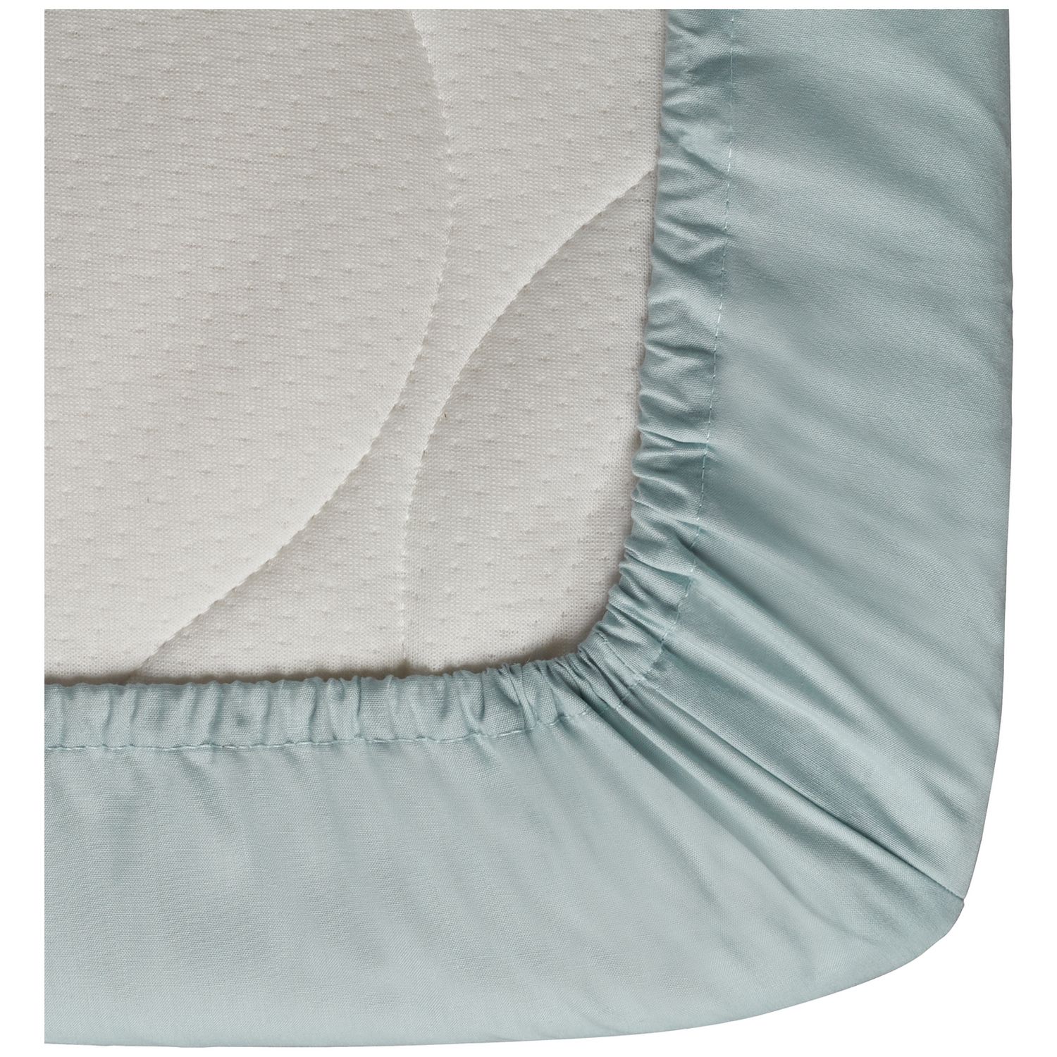 Habitat Cotton Rich 180 TC Plain Duck Egg Fitted Sheet- King