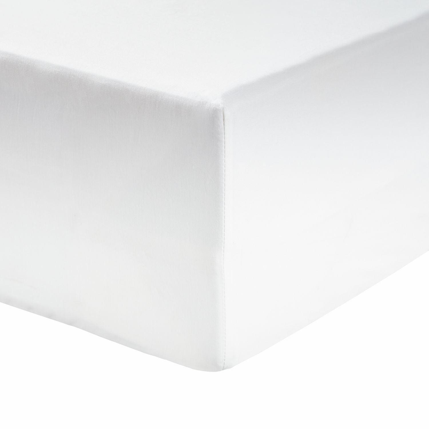 Habitat Cotton Rich 180 TC Plain White Fitted Sheet - Double