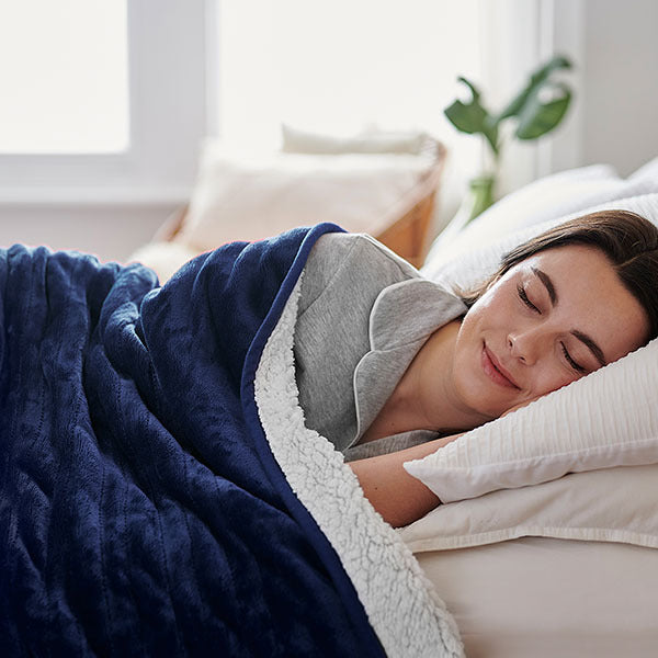 Cosi Home electric heated throw Navy (British brand)