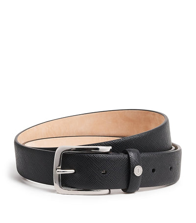 Harrods Harrods Saffiano Leather Logo Belt- Buy online at McGrocer