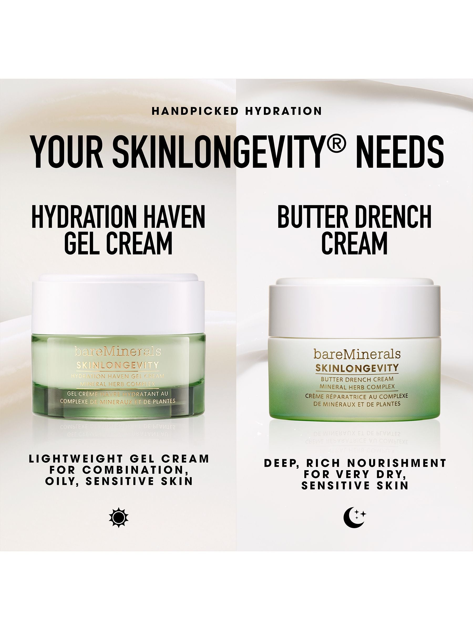 bareMinerals SKINLONGEVITY Hydration Haven gel cream, UK version
