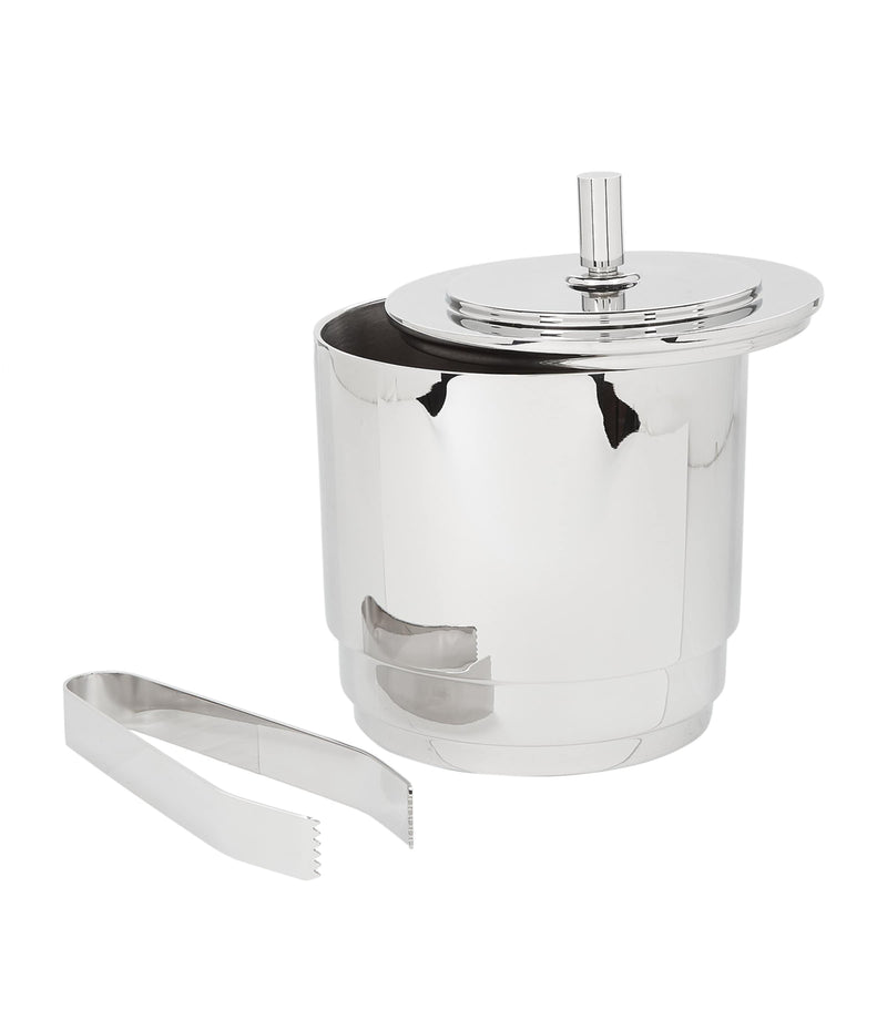 Georg Jensen Manhattan ice bucket and tongs set, UK version