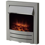 Adam electric inset fire 2kW Brushed Steel (British brand)