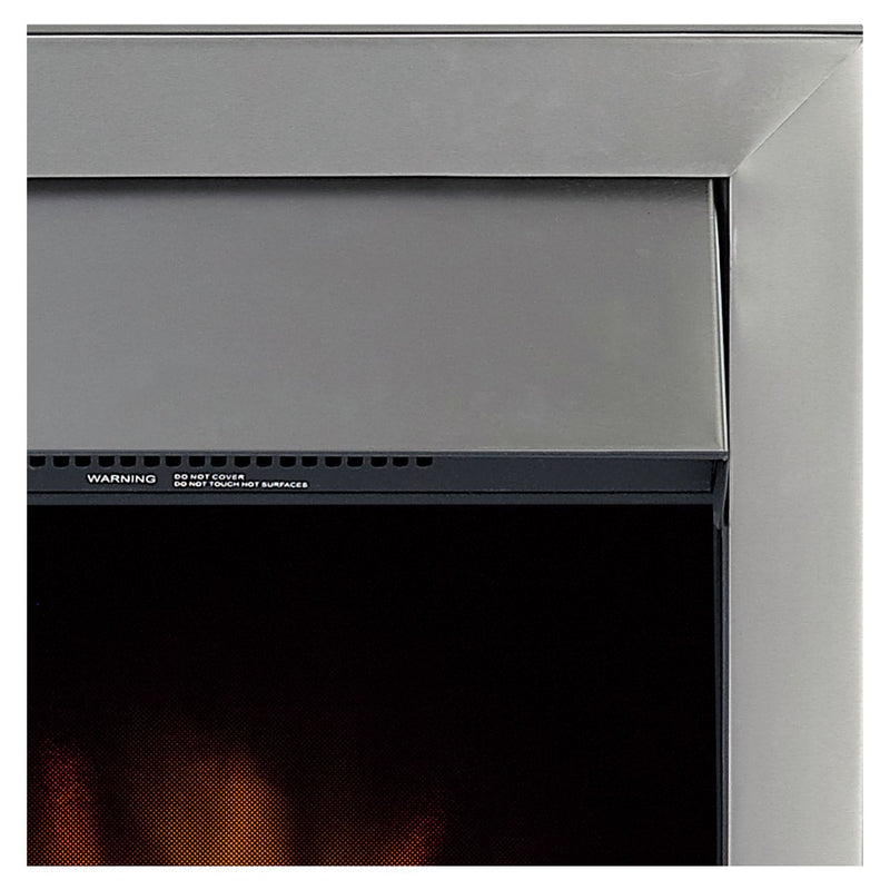 Adam electric inset fire 2kW Brushed Steel (British brand)