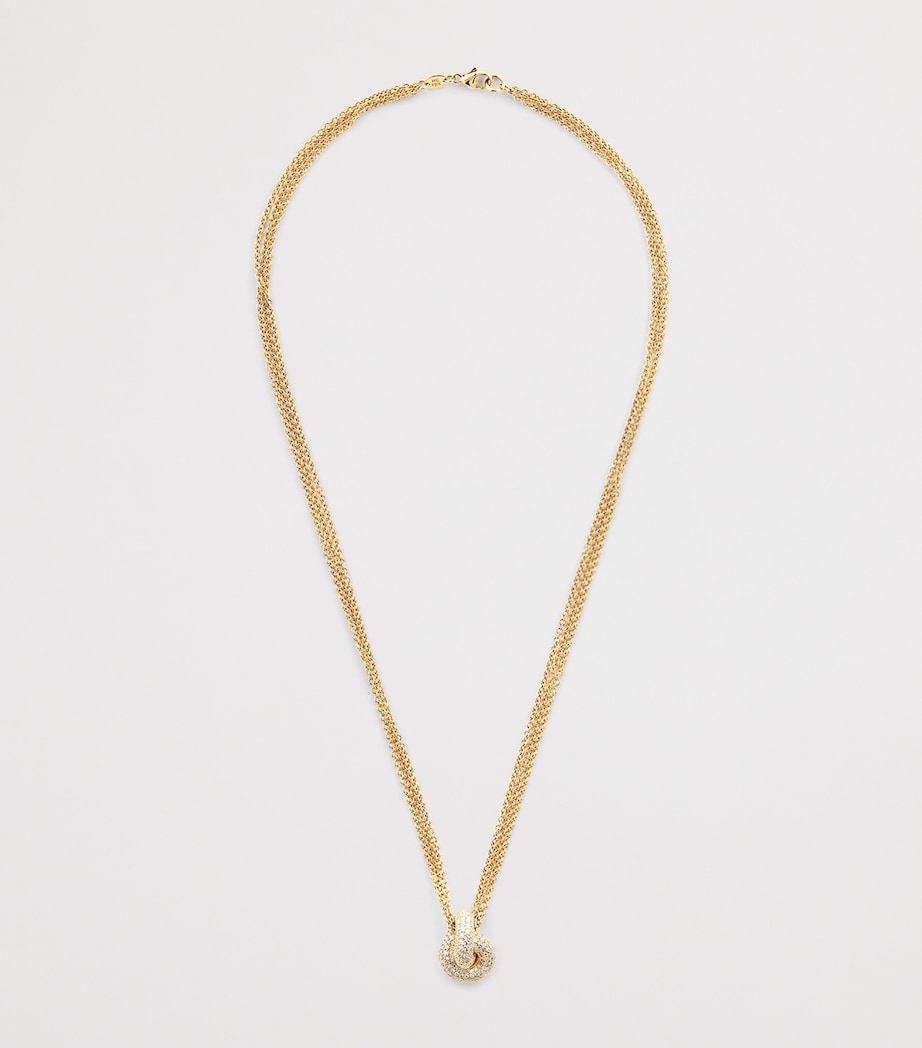 Engelbert Legacy Knot yellow gold diamond necklace (British brand)