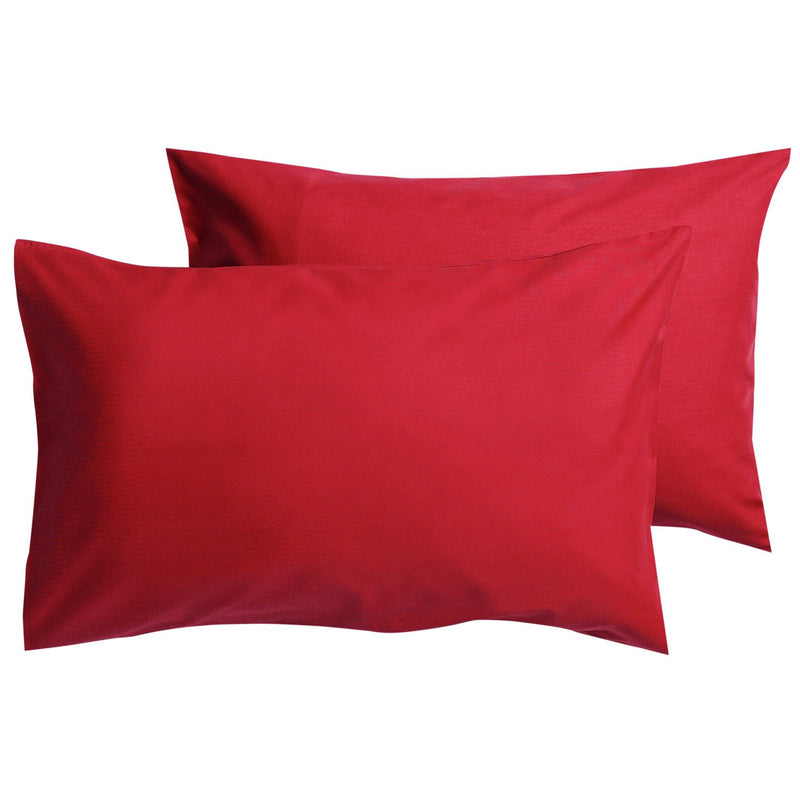 Habitat Easycare Polycotton Standard Pillowcase Pair - Red
