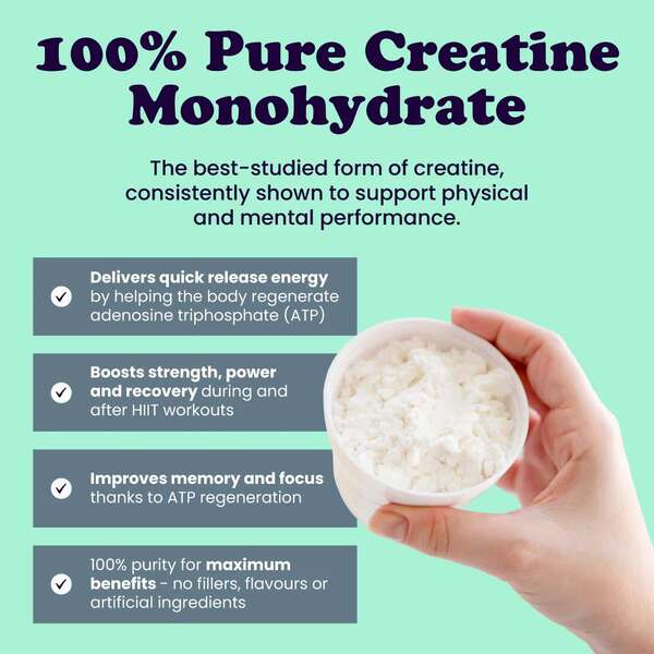 Extracted creatine monohydrate supplement 40 servings - British product