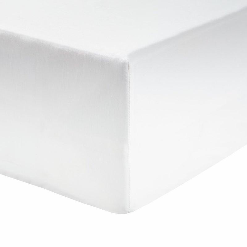 Habitat Cotton Rich 180 TC Plain White Fitted Sheet - King