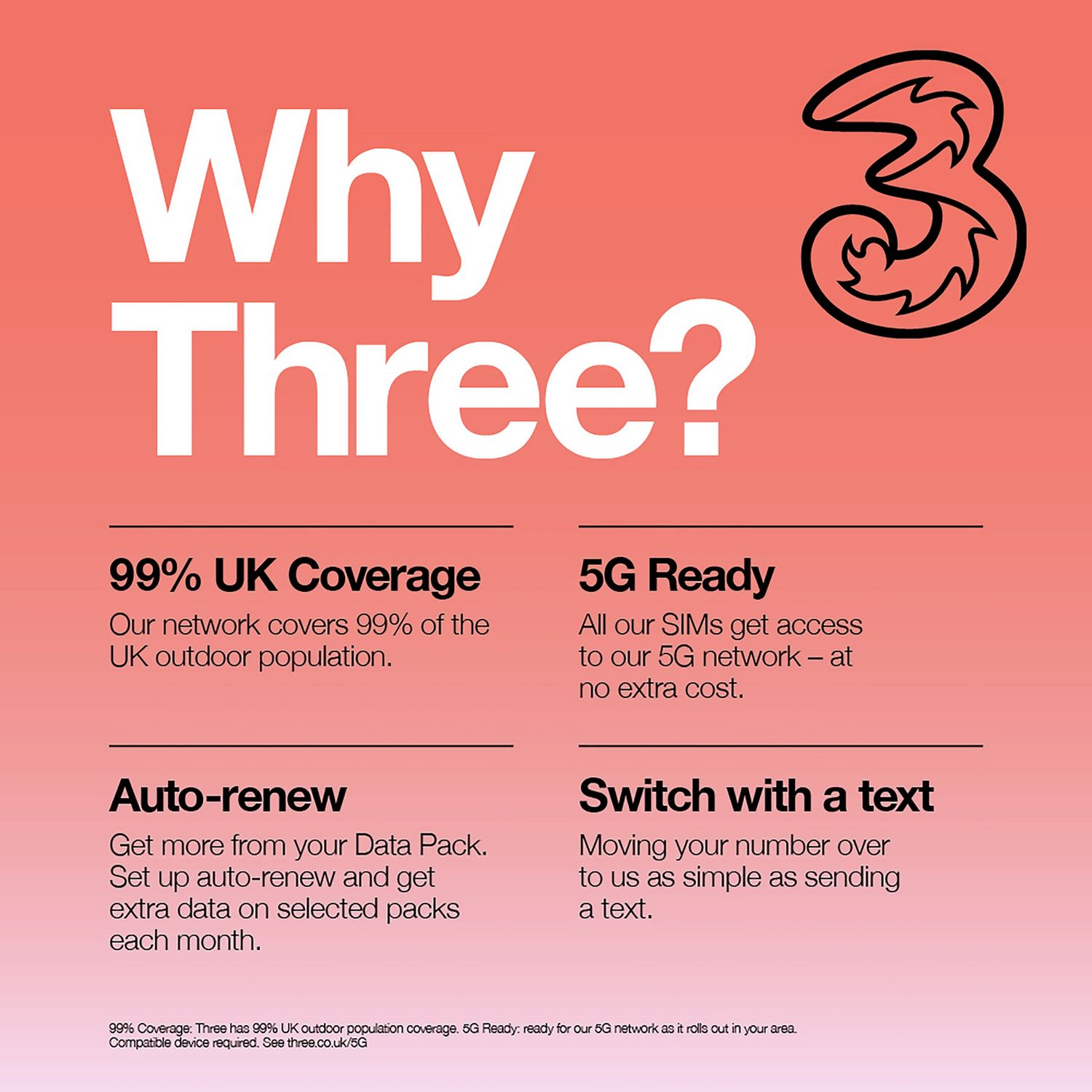 Three Unlimited PAYG SIM card (British brand)