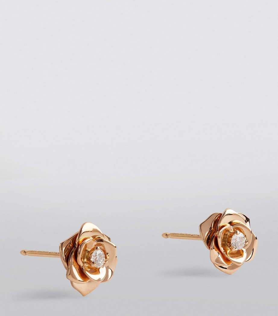 Piaget rose gold diamond earrings rose collection, UK version