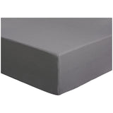 Habitat Easycare Plain Flint Grey Fitted Sheet - Double
