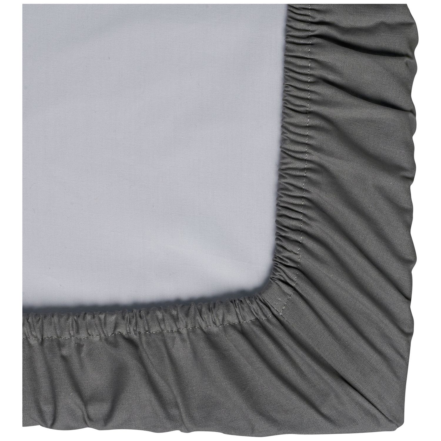 Habitat Easycare Plain Flint Grey Fitted Sheet - Double