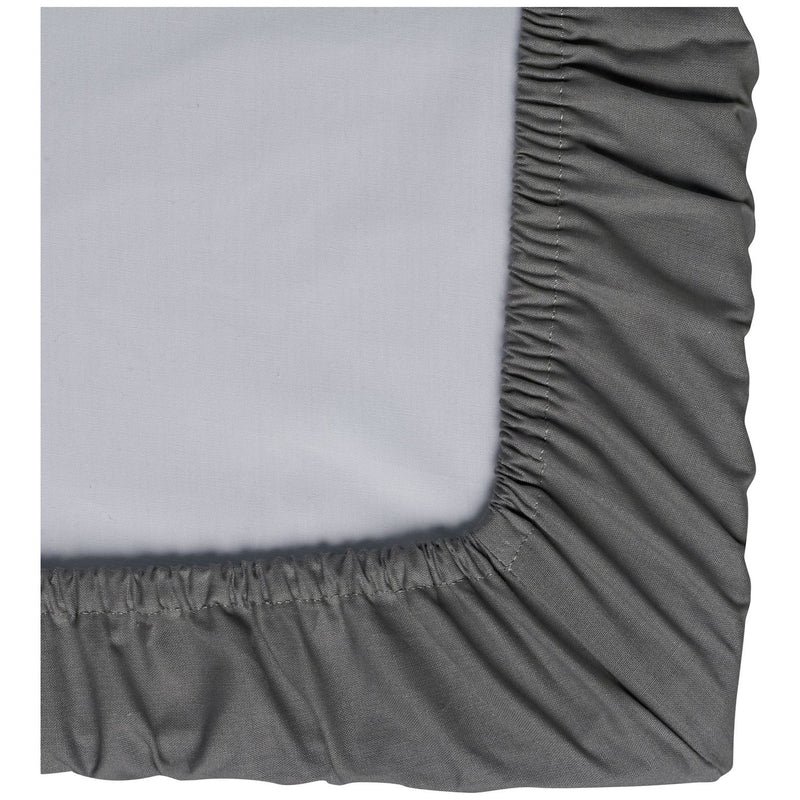 Habitat Easycare Plain Flint Grey Fitted Sheet - Double