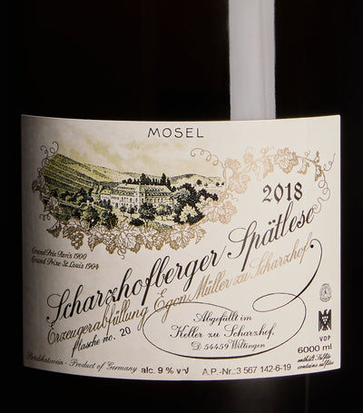 Egon Müller Scharzhofberger Riesling Spätlese 2018 Feiner Weißwein 6L