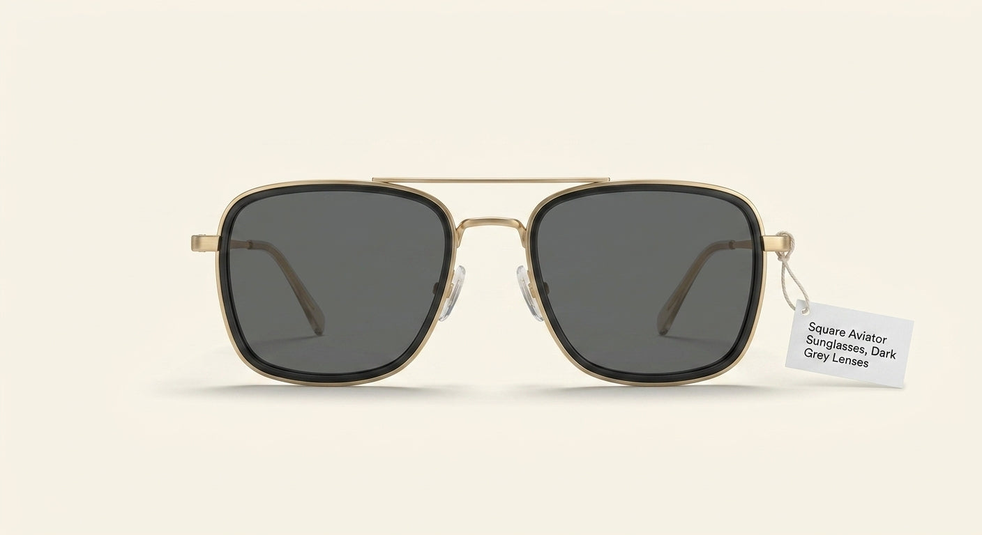 Cartier Santos de Cartier metal rectangle sunglasses 58mm (British brand)