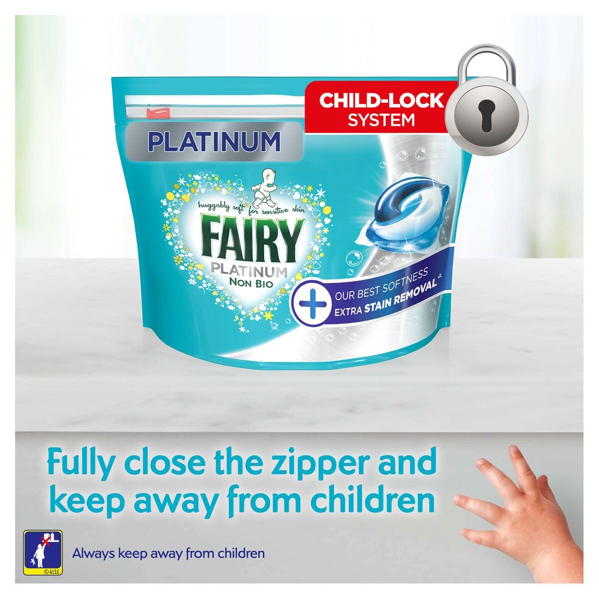 Fairy Non Bio Platinum Pods with Extra Stain Removal, 100 Wash GOODS Costco UK