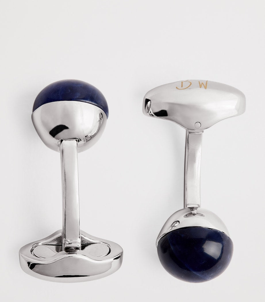 Babette Wasserman sodalite power orb cufflinks 2cm (British brand)