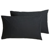 Habitat Easycare Polycotton Standard Pillowcase Pair - Black