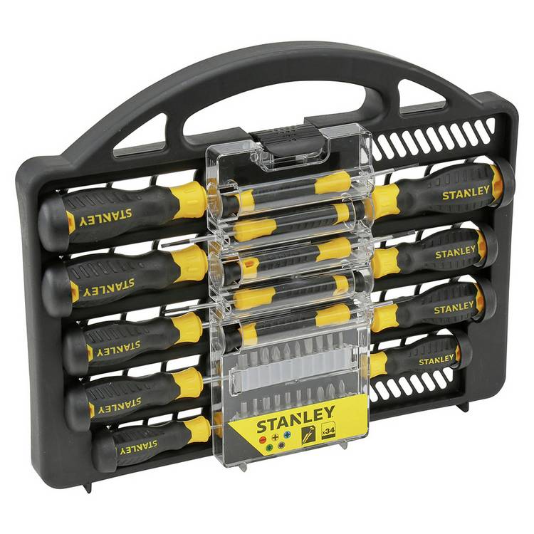 Stanley 34 piece screwdriver set with bits (British brand)