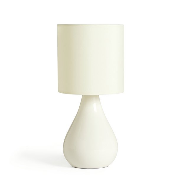 Argos Home cream ceramic table lamp, imported from the UK