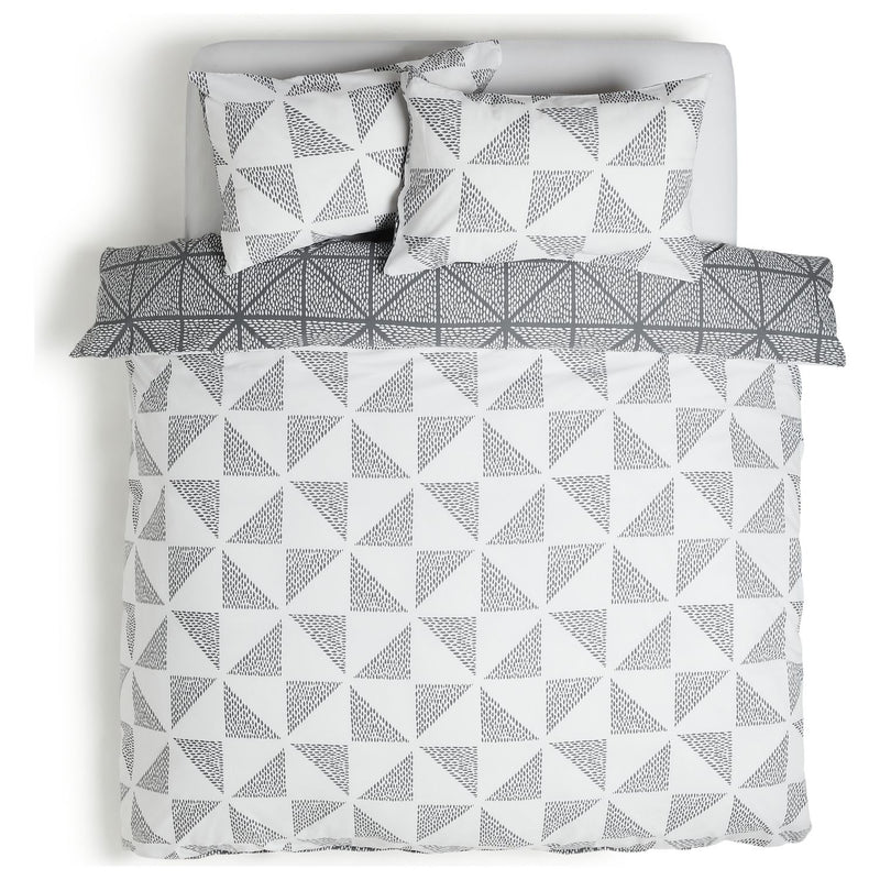 Habitat Stockholm Diamond Dash Grey Bedding Set - Double