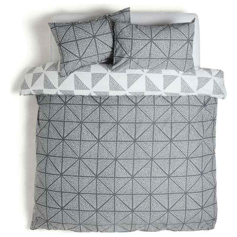 Habitat Stockholm Diamond Dash Grey Bedding Set - Kingsize
