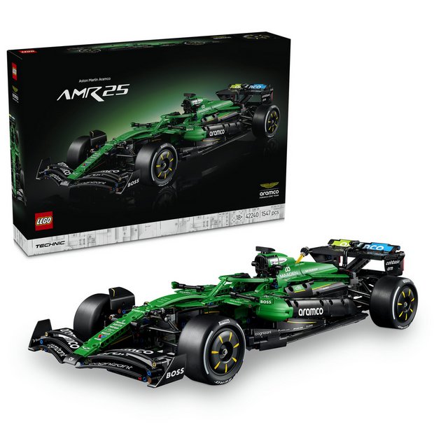 LEGO Technic Aston Martin F1 car building set 42240, UK version