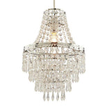 Argos Home Terri chrome clear lampshade 23cm, imported from the UK