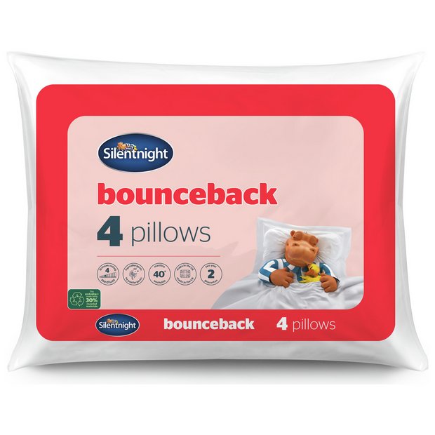 Silentnight Bounceback pillows 4 pack, imported from the UK