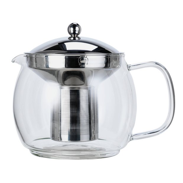 Argos Home round glass teapot 1.2L imported from the UK