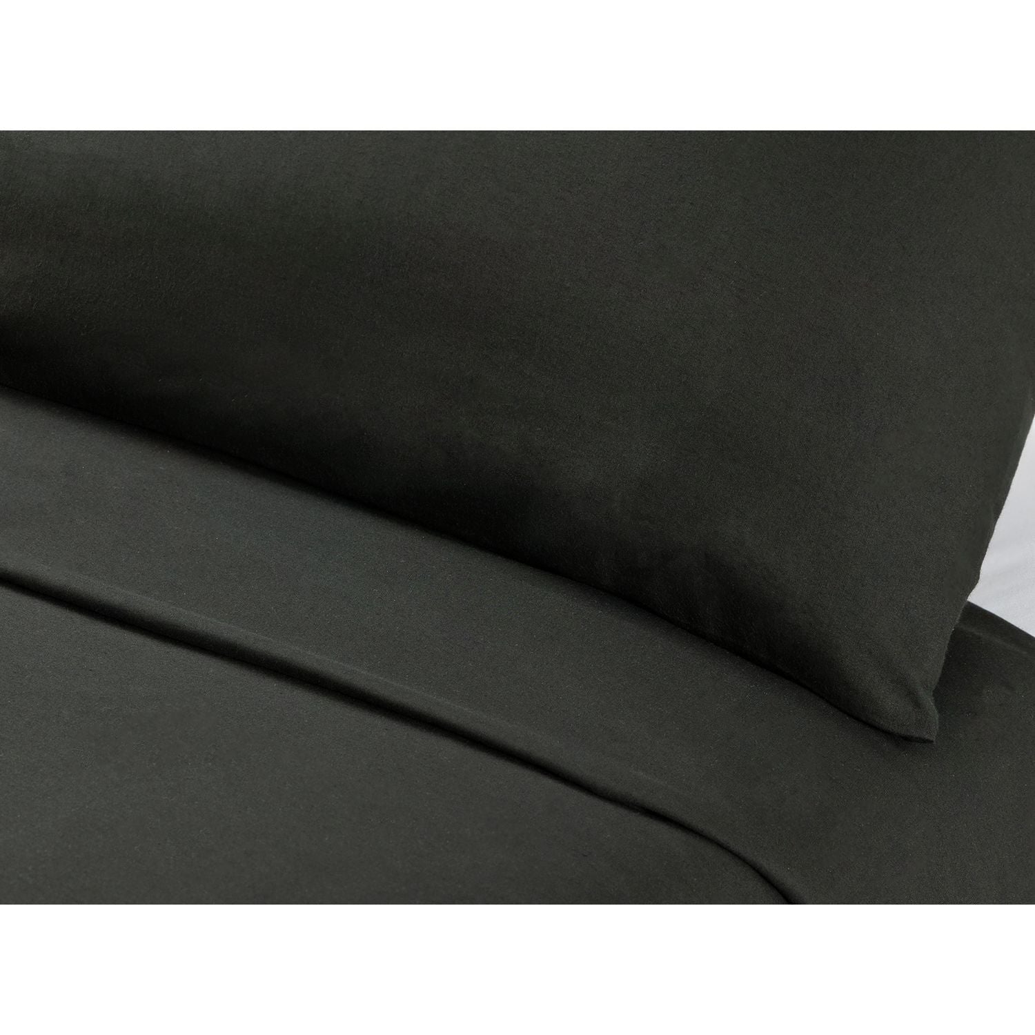 Habitat Easycare Plain Black Bedding Set - Double
