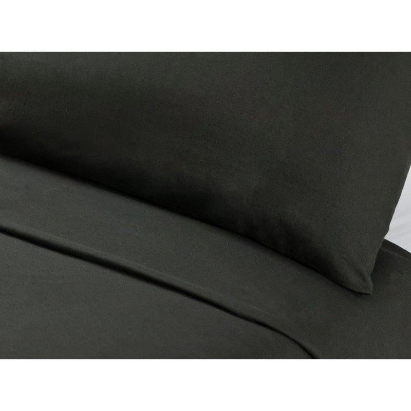 Habitat Easycare Plain Black Bedding Set - Double