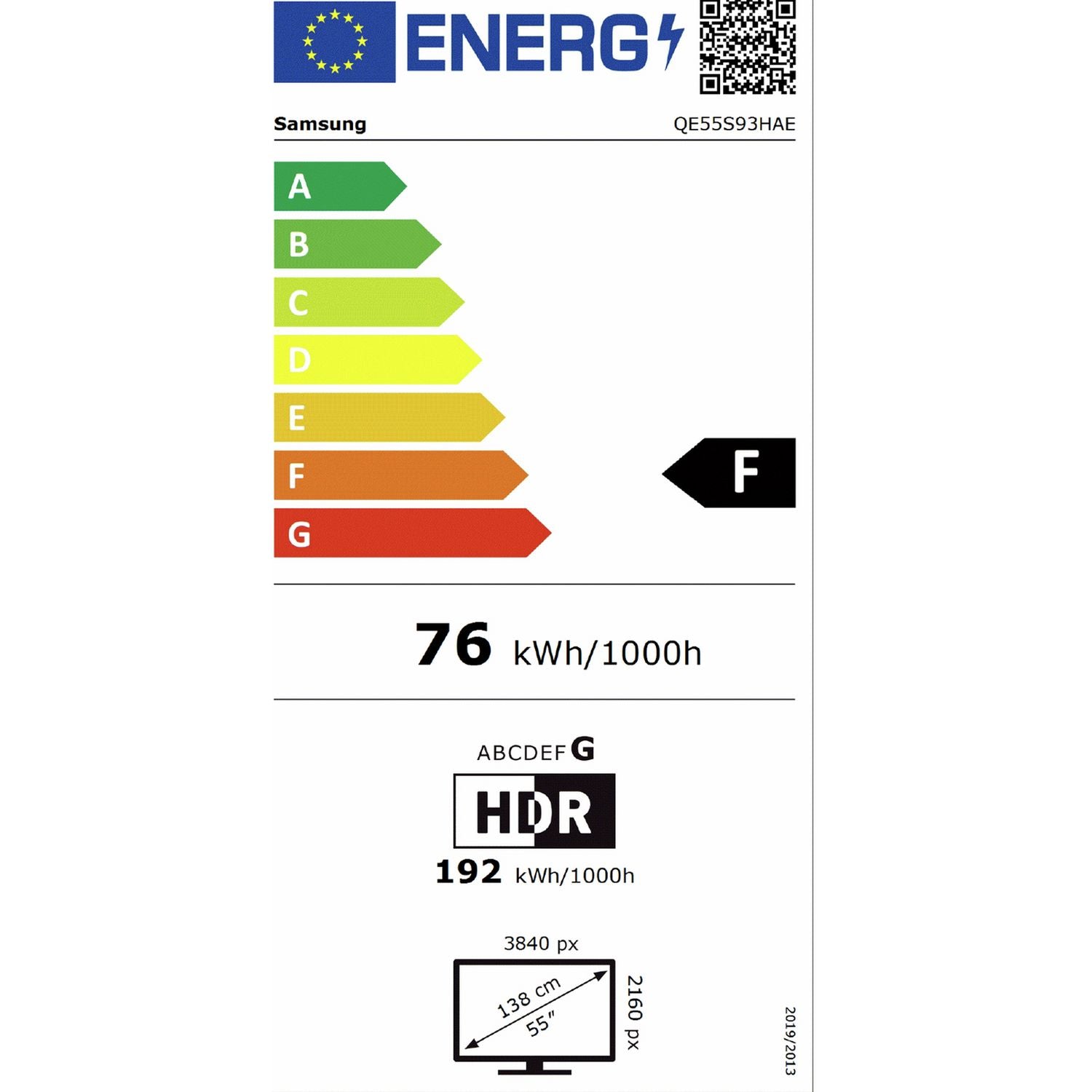Samsung 55 inch OLED TV 4K HDR Dolby Atmos smart TV, UK version