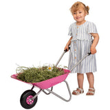 Rolly children's pink metal wheelbarrow, UK version