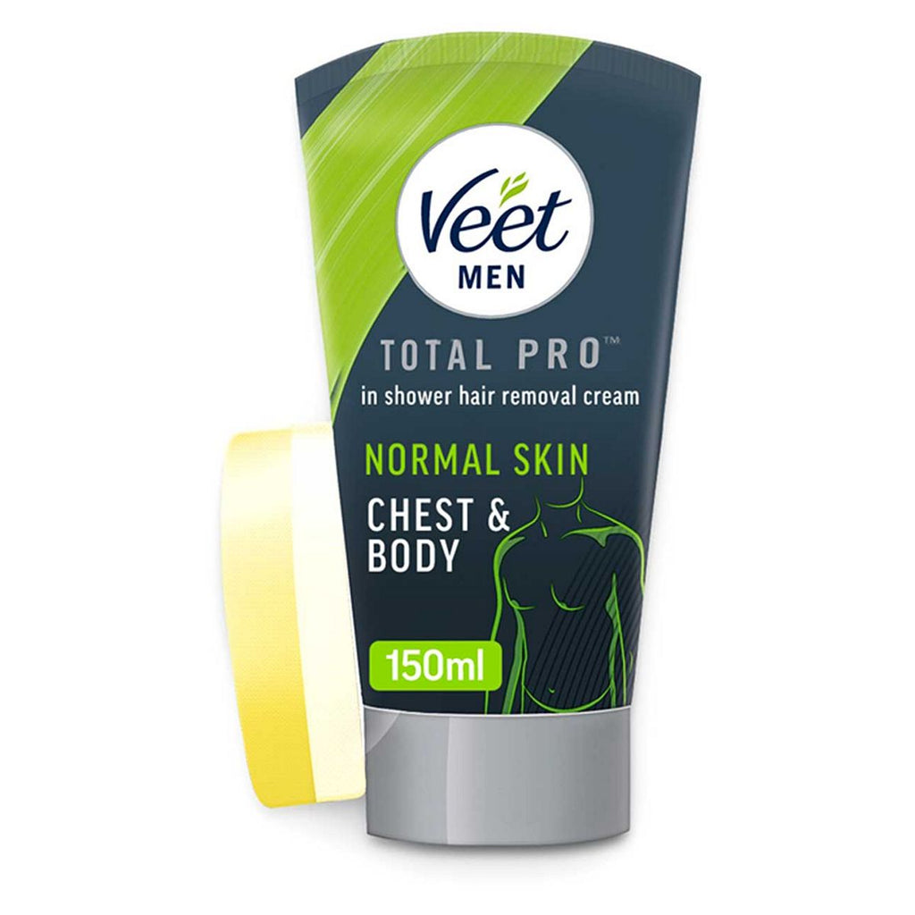 Veet Men Total Pro In Shower Hair Removal Cream Body Normal - 150ml